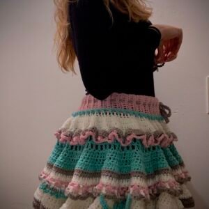 Crochet ruffle skirt