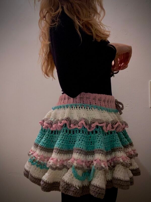 Crochet ruffle skirt